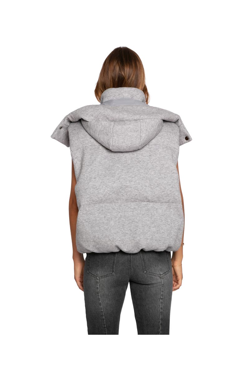 Golden Hour Hooded Puffer Vest, Alternate, color, Grey