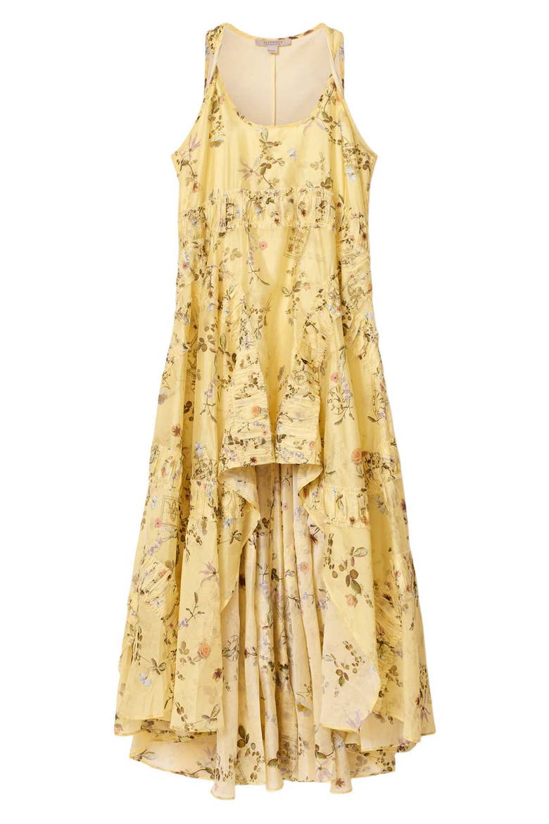 Dorina Floral High-Low Maxi Dress, Alternate, color, CARMEL PALE YELLOW