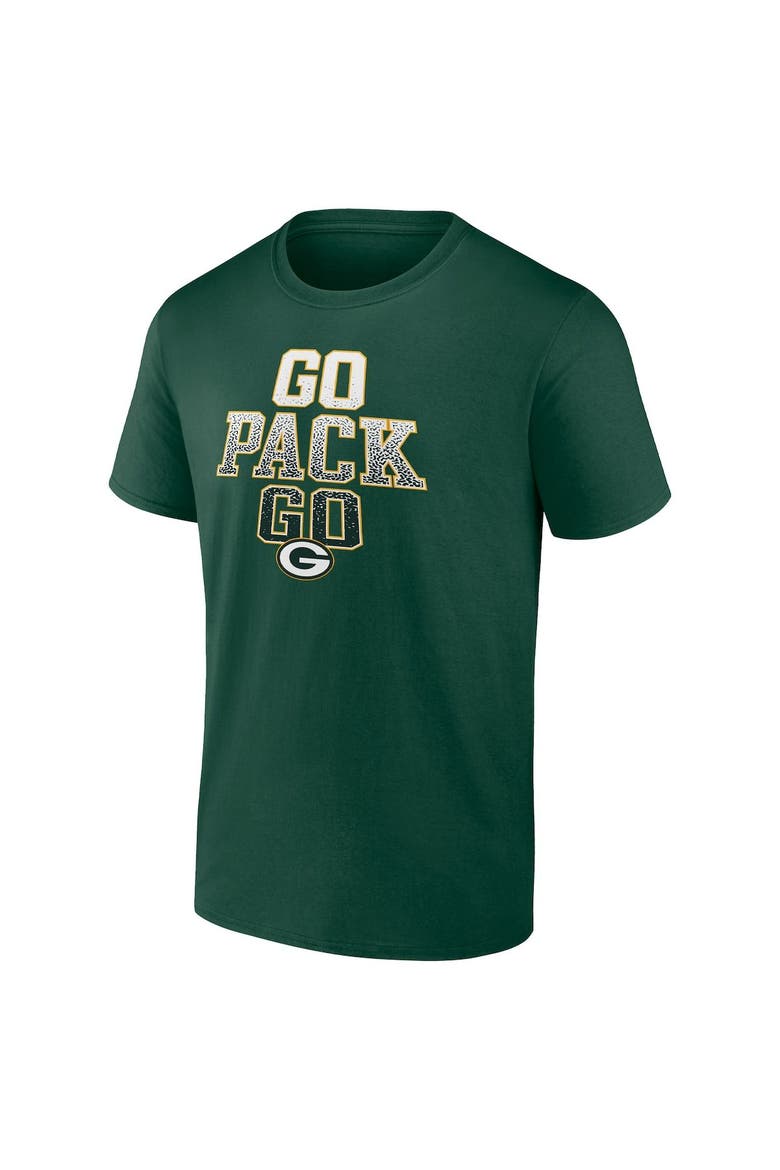 Men's Fanatics Branded Green Green Bay Packers Go Pack Go Heavy Hitter T-Shirt, Alternate, color, Green