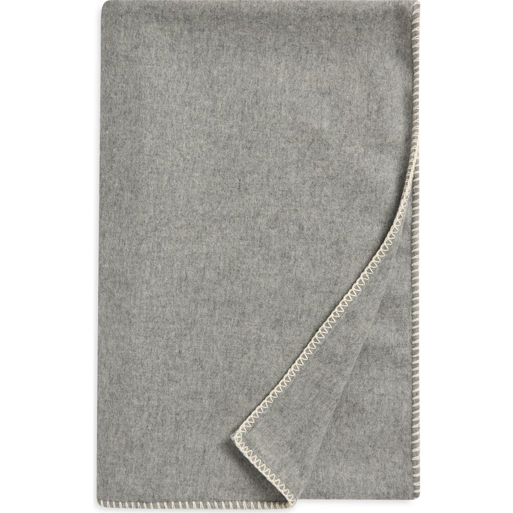 Next Wool & Cashmere Blend Throw Blanket In Grey