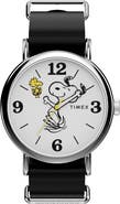 Timex® Peanuts® x Timex Weekender Snoopy 40mm Leather Strap Watch