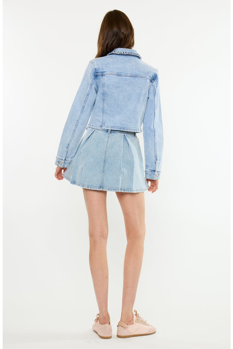 Valerien Mid Rise Mini Skirt, Alternate, color, Light Wash