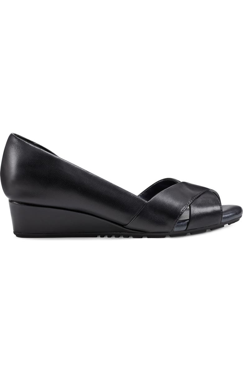 Easy Spirit Bernie Half d'Orsay Wedge Sandal, Alternate, color,