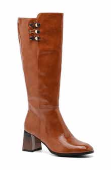 Alba Faux Leather Knee High Boot