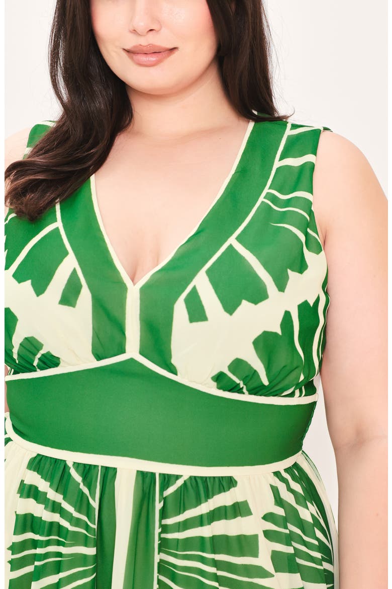 Print Minidress, Alternate, color, IVORY GREEN