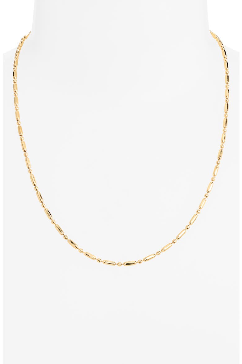 Bar Link Chain Necklace, Alternate, color, GOLD