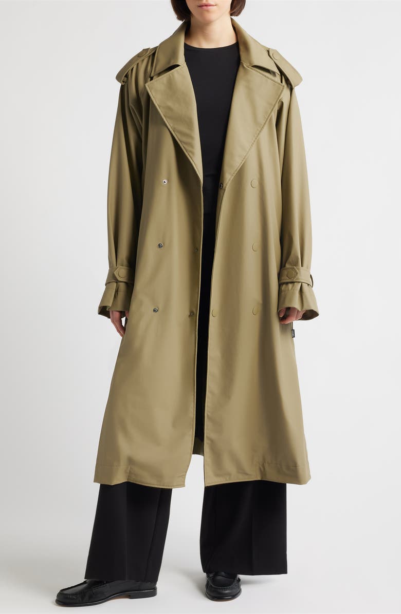 Rains Waterproof Trench Coat, Main, color, Fawn