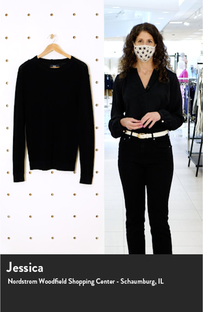 Waffle Knit Crewneck Sweater, sales video thumbnail