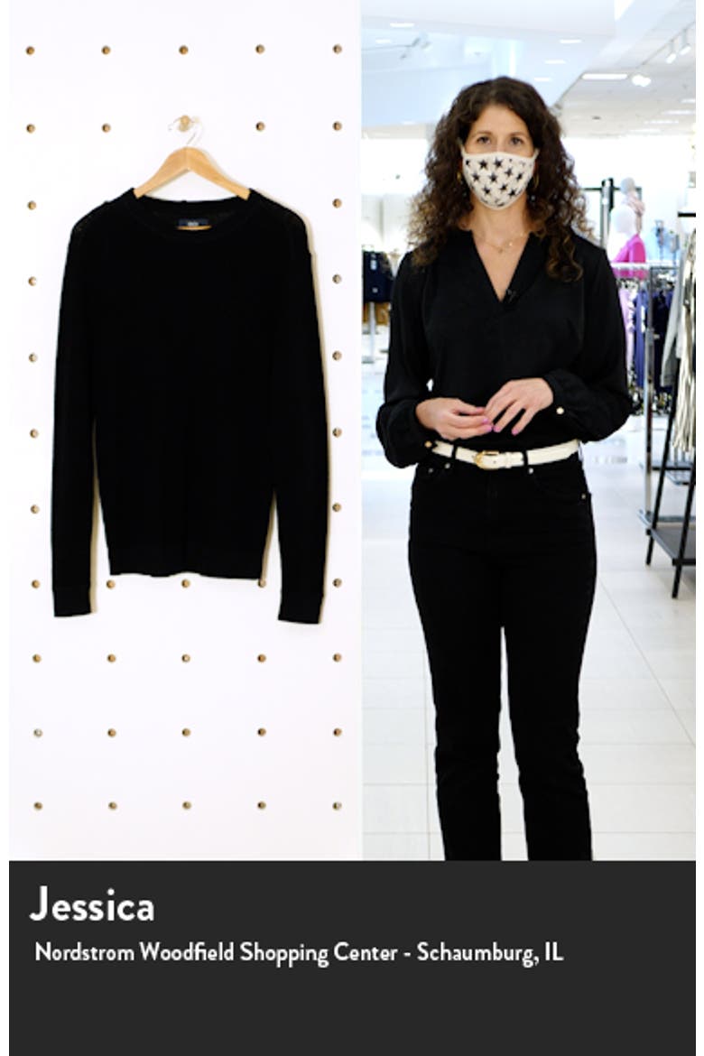 Waffle Knit Crewneck Sweater video