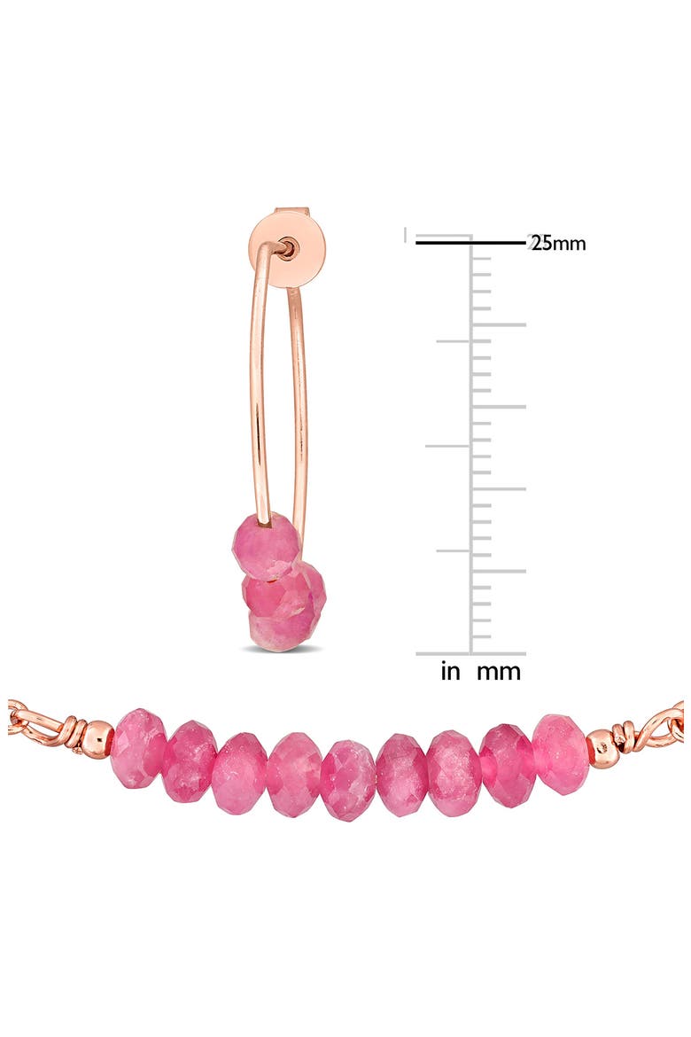 Pink Tourmaline Beaded Earrings, Bracelet & Necklace Set, Alternate, color, PINK