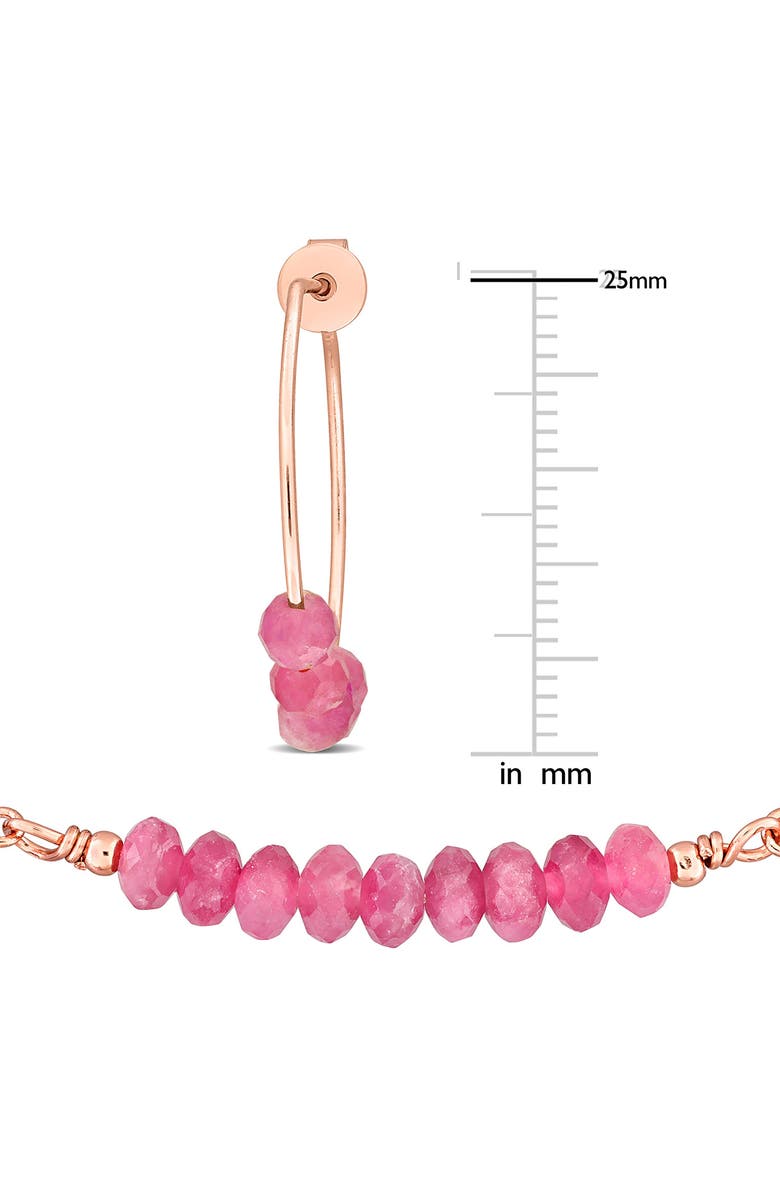 DELMAR Pink Tourmaline Beaded Earrings, Bracelet & Necklace Set, Alternate, color,