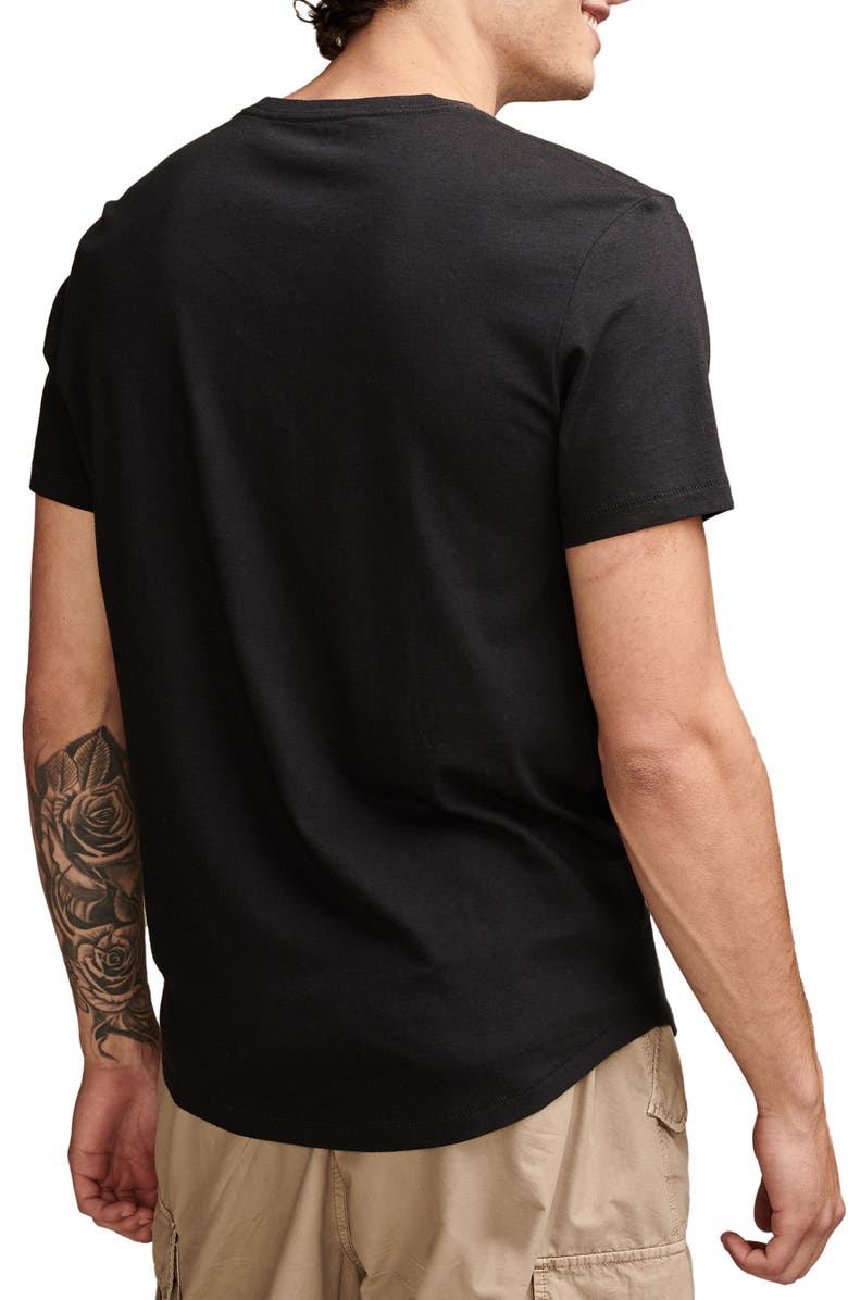 Lucky Brand Crewneck Supima<sup>®</sup> Cotton T-Shirt, Alternate, color, Jet Black