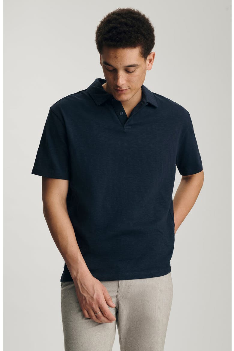 Slub Cotton Polo, Alternate, color, TOTAL ECLIPSE