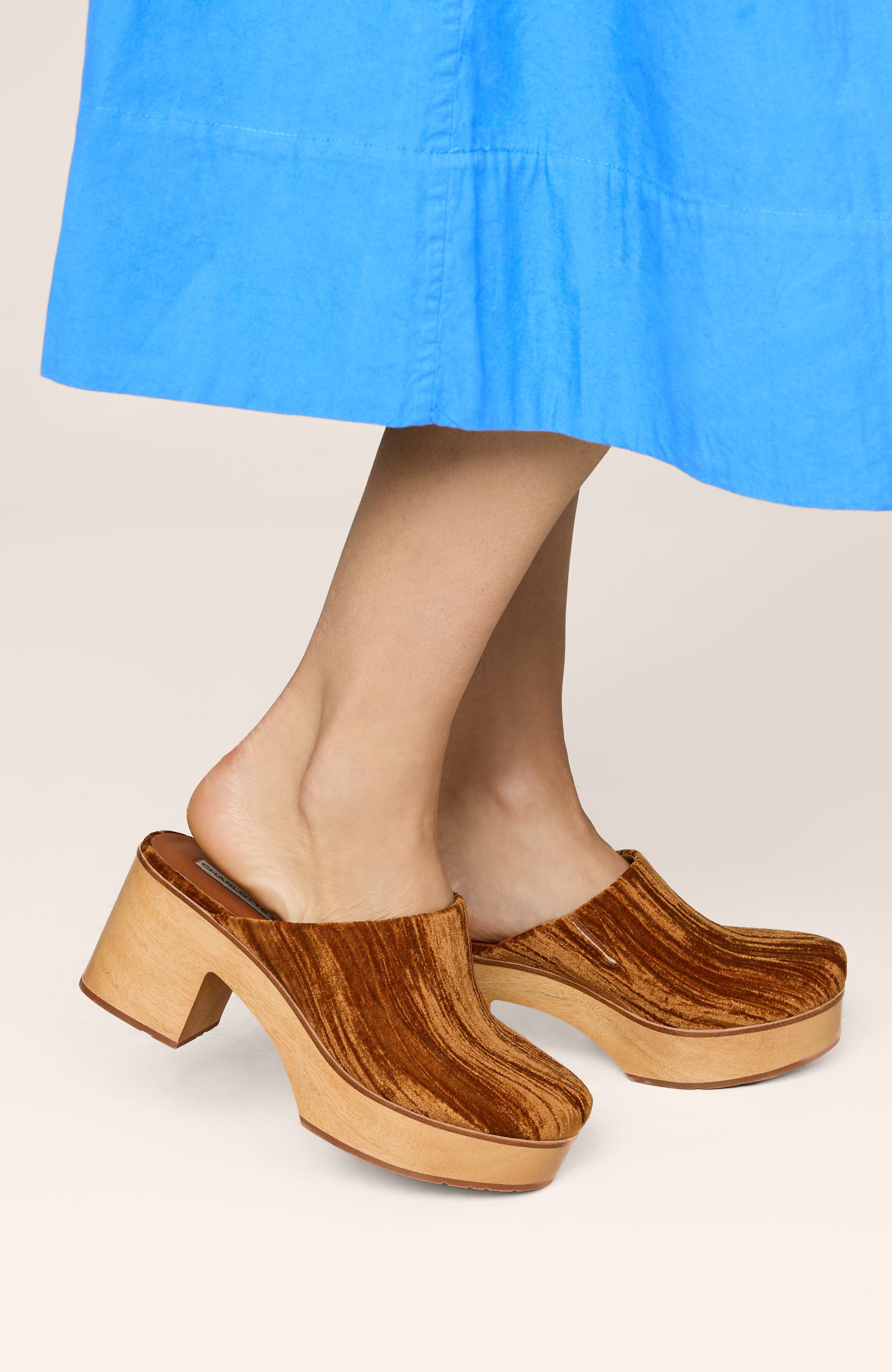 Curran Platform Clog, Alternate, color, Toffee