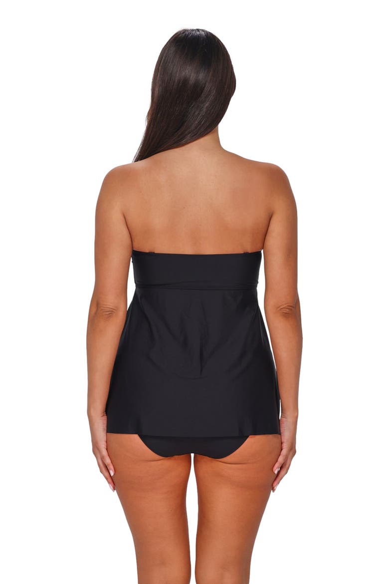 Molly Bandeau Tankini Swimsuit Top, Alternate, color, BLACK