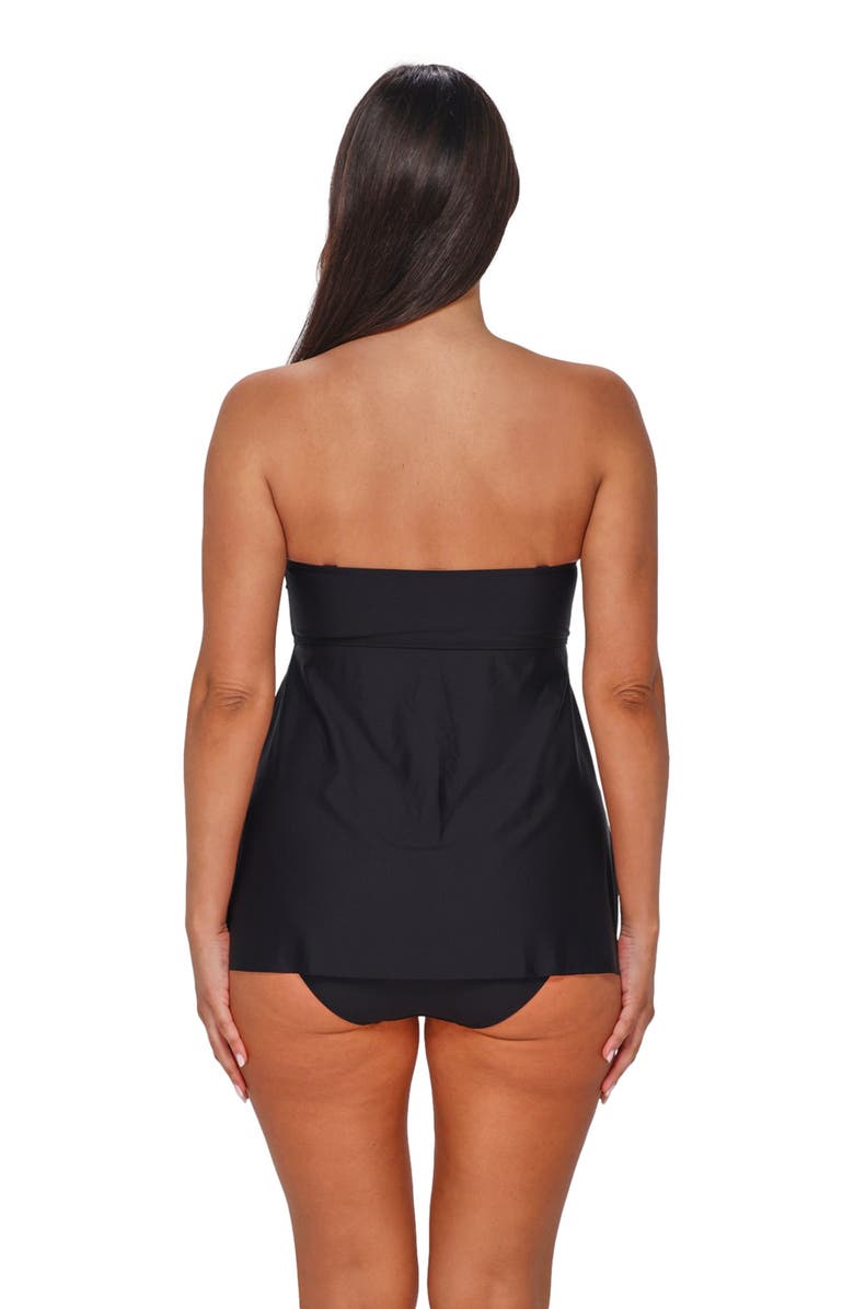Sunsets Escape Molly Bandeau Tankini Swimsuit Top, Alternate, color, Black