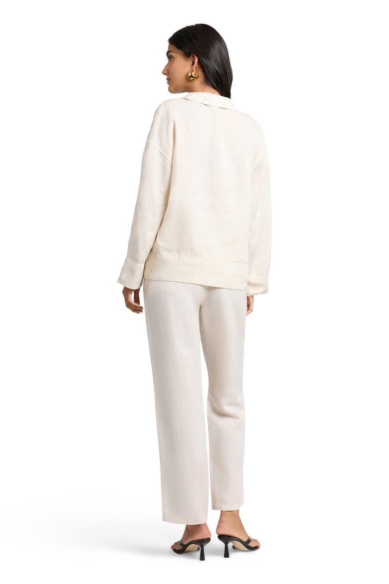 Linen Pintuck Popover Shirt, Alternate, color, NATURAL