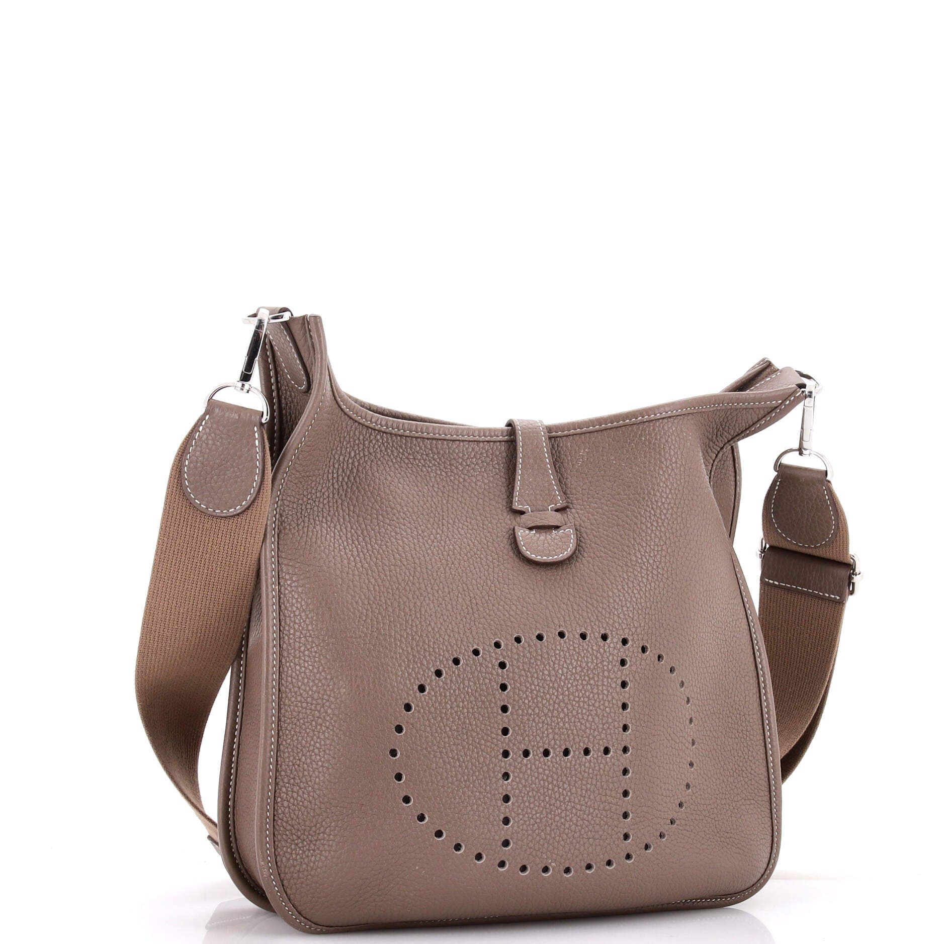 Pre-Owned Hermes Evelyne Bag Gen III Clemence PM, Alternate, color, Etoupe