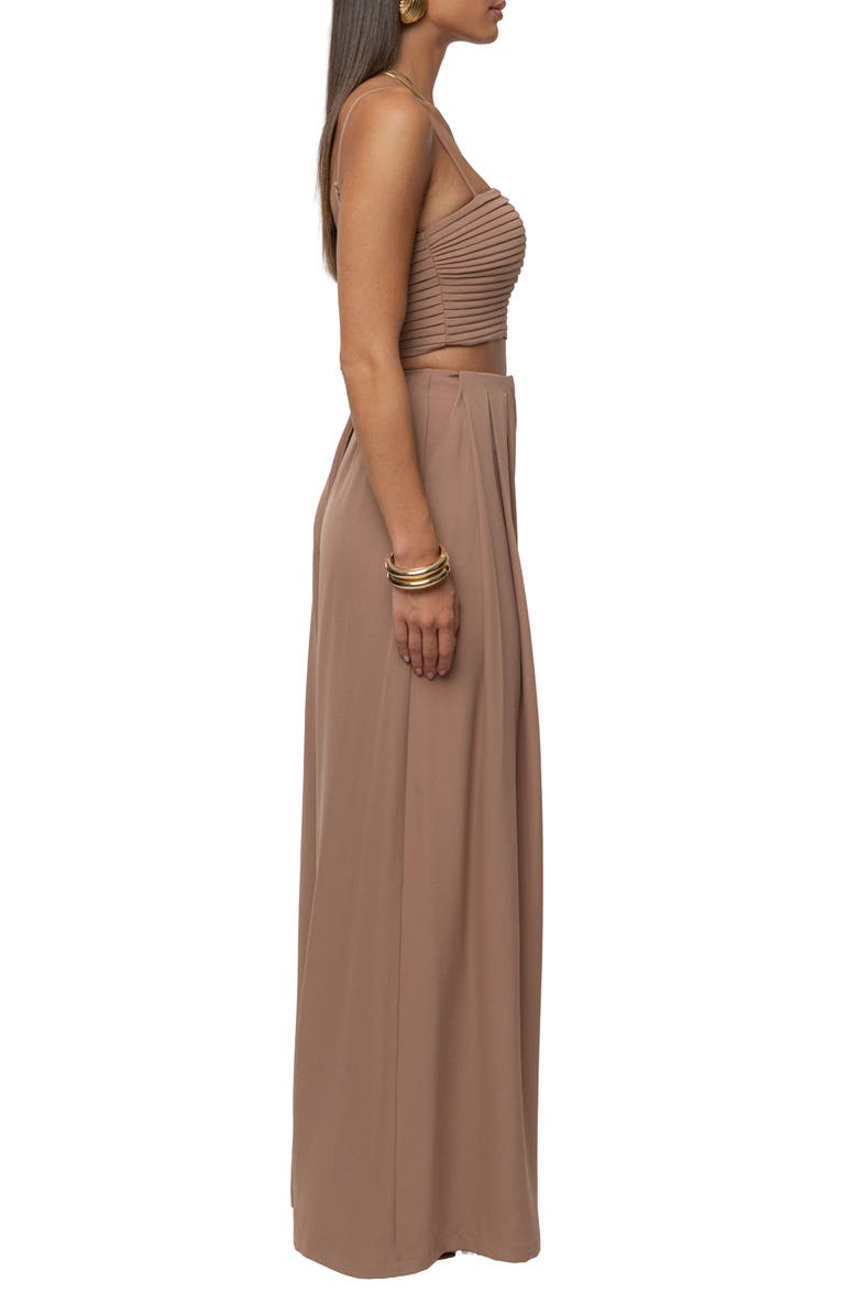 JLUXLABEL Serenade Crop Top & Wide Leg Pants, Alternate, color, Beige