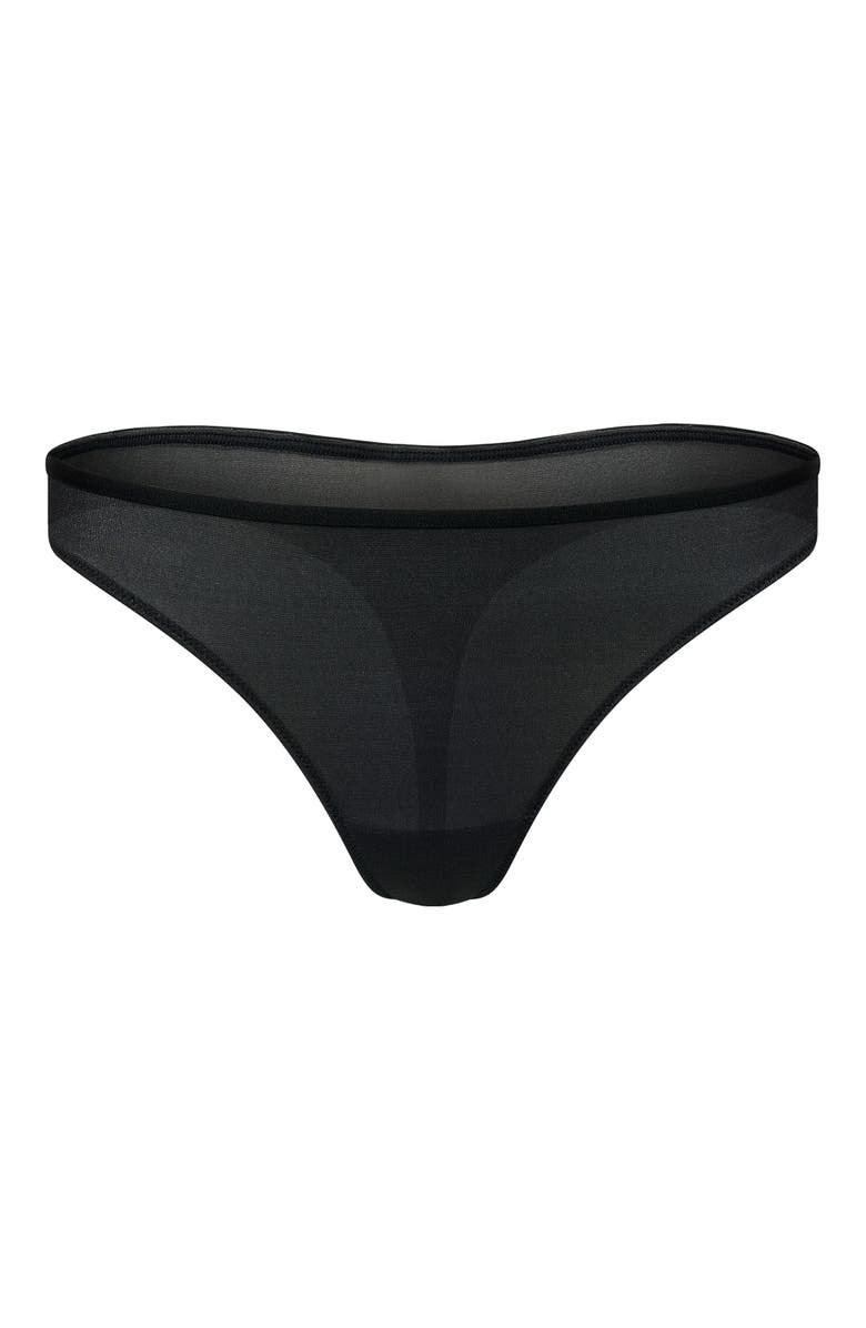 Adore Me Hariette Thong Panties, Alternate, color, Black