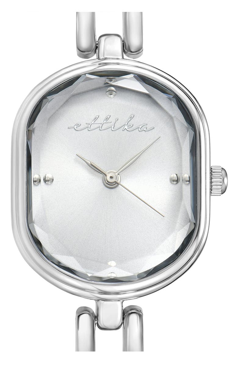 Ettika Elegant Link Bracelet Watch, Alternate, color, Silver