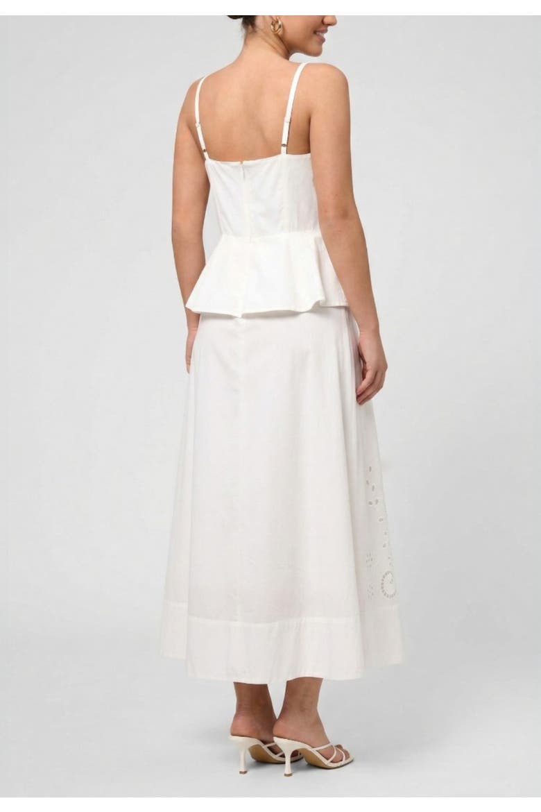 Isabelle Peplum Maxi Dress, Alternate, color, White