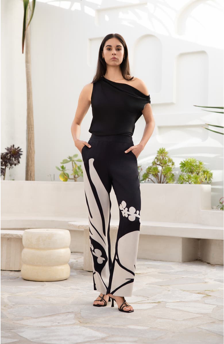 DIARRABLU Fsc<sup>®</sup> Viscose Alba One-Shoulder Top, Alternate, color, Solid Noir