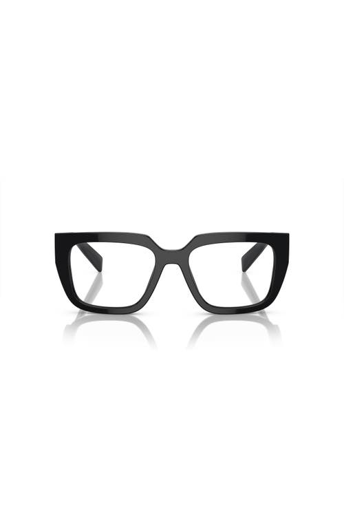 Prada 52mm Irregular Optical Glasses In Black