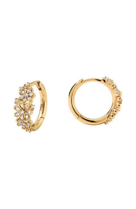 Flora Luxe Huggie Hoop Earrings