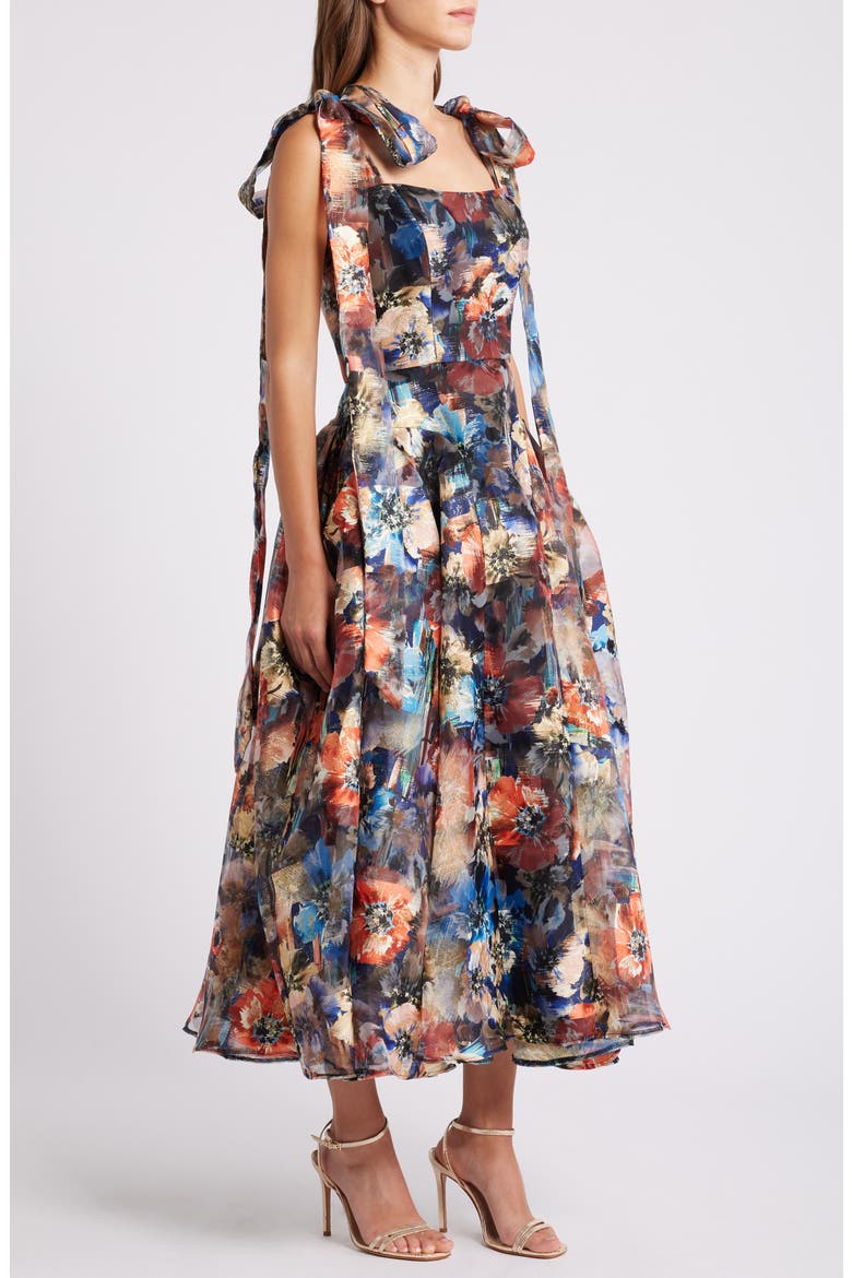 Leila Metallic Cocktail Dress, Alternate, color, SOLAR SPARKLE