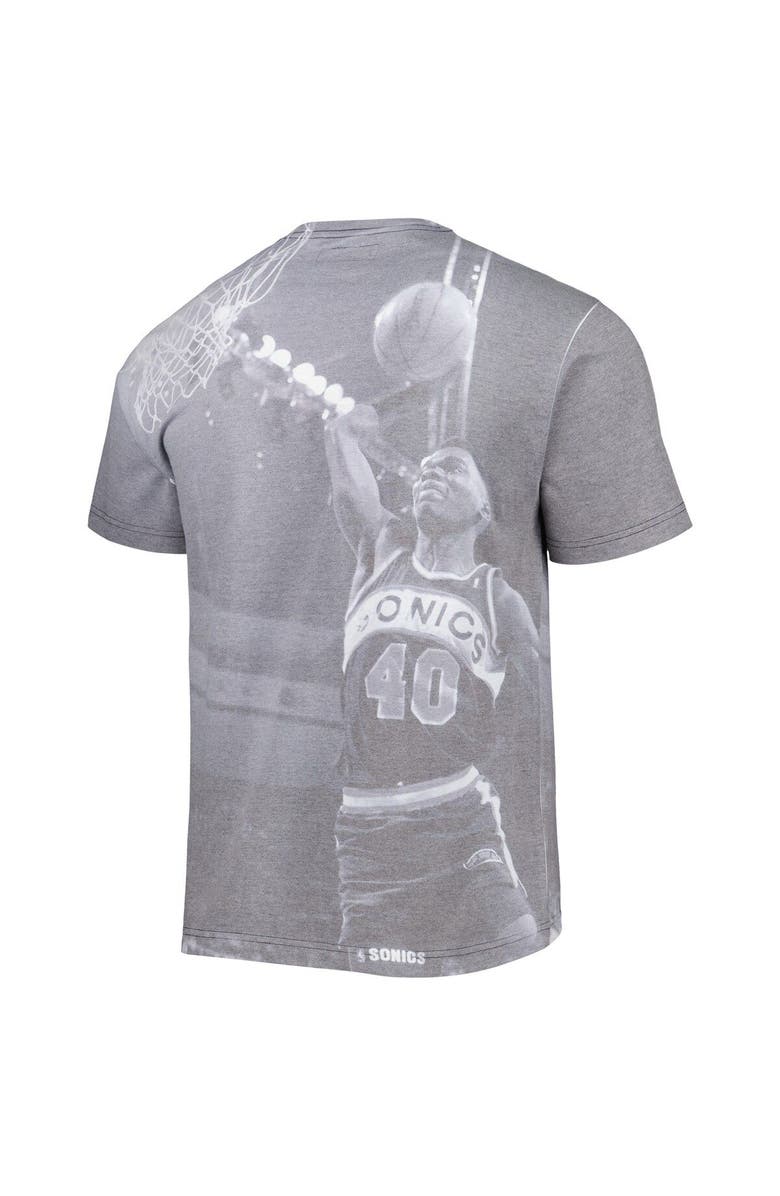Mitchell & Ness Men's Mitchell & Ness Shawn Kemp Heather Gray Seattle SuperSonics Above The Rim T-Shirt, Alternate, color, Gray