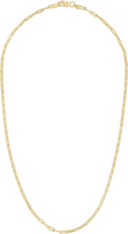 Sterling Forever Thin Paper Clip Chain Necklace