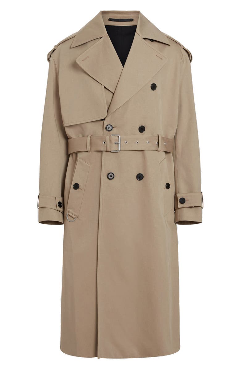AllSaints Spencer Oversize Trench Coat, Alternate, color, Sandy Brown