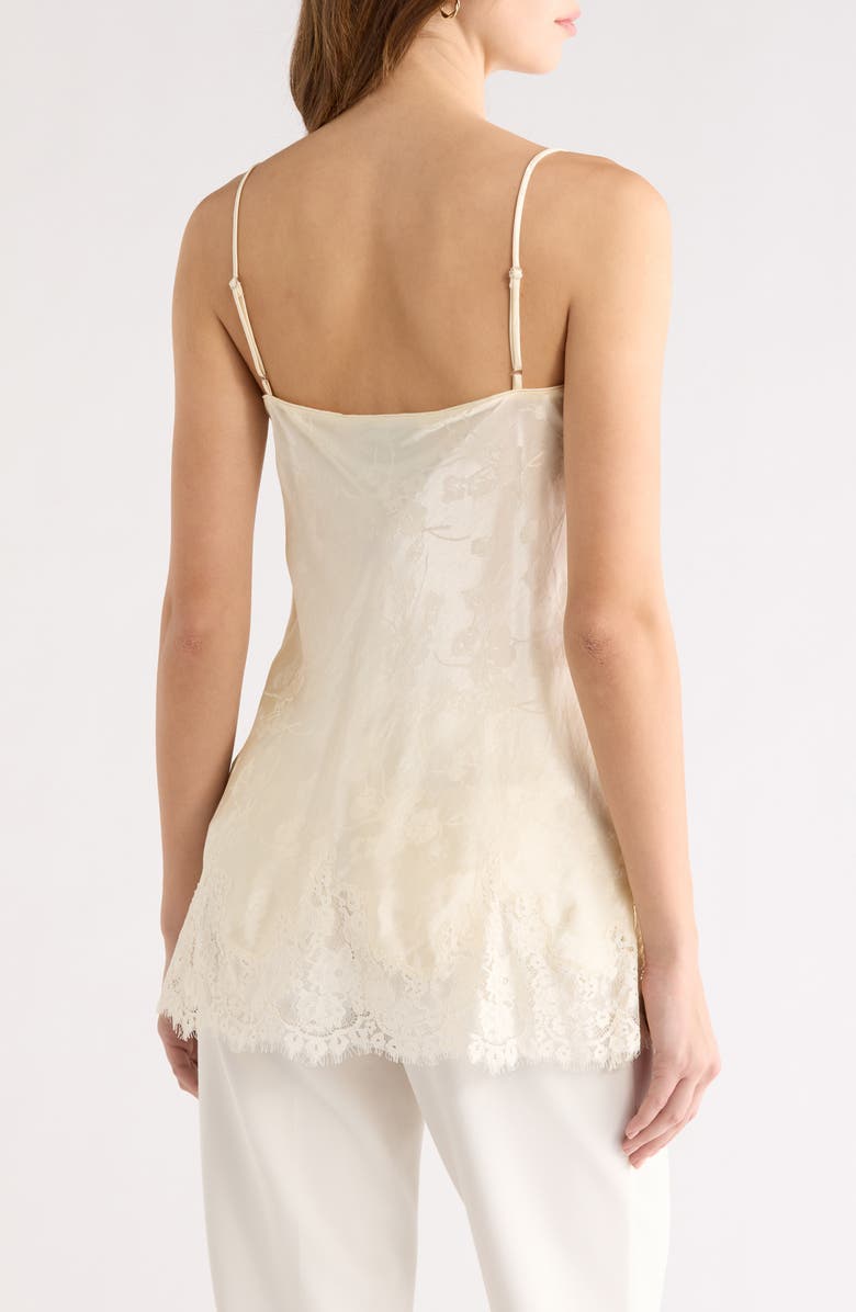 Reformation Carolina Jacquard Satin Top, Alternate, color, Cream Jacquard