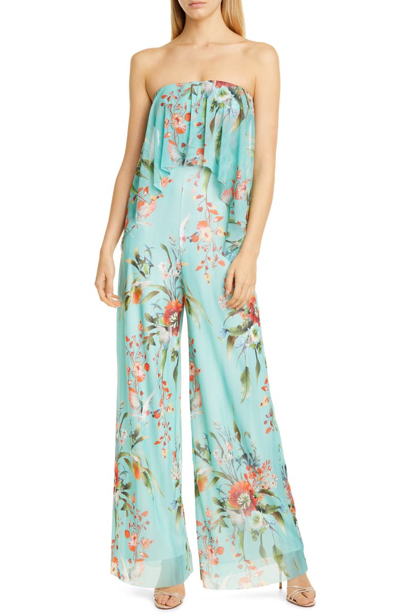 Fuzzi Strapless Wide Leg Jumpsuit, Main, color, 