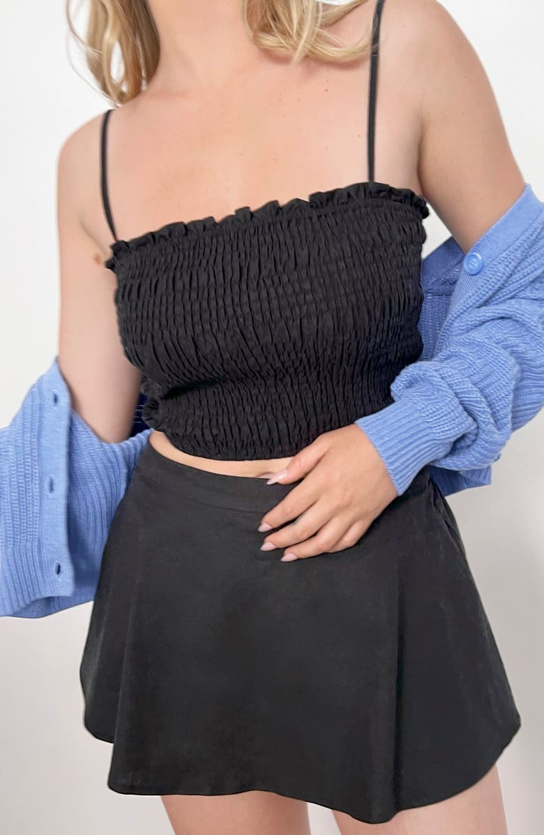 Florence by Mills Smocked Crop Camisole, Alternate, color, Black