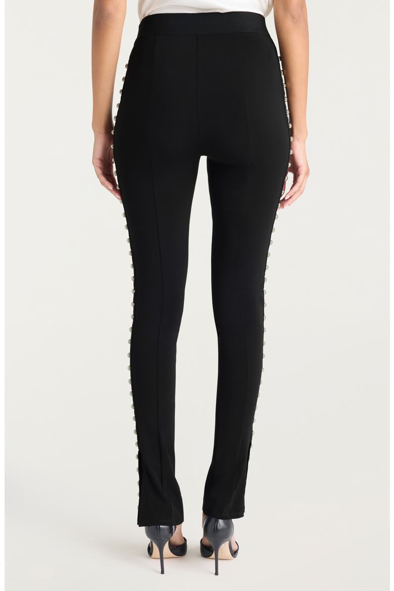 Percy Stud Detail Pants, Alternate, color, BLACK
