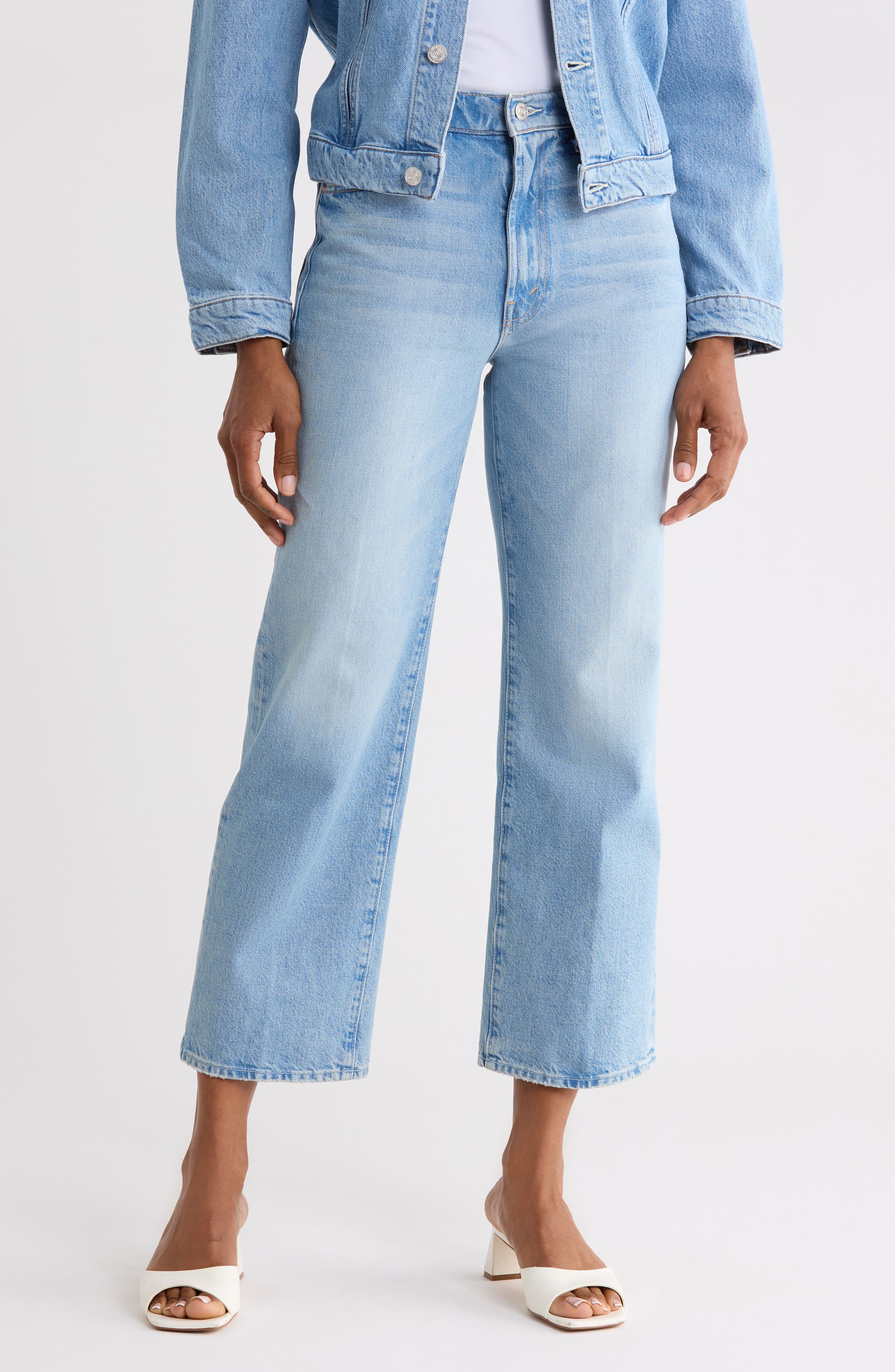 The Rambler Zip High Waist Flood Straight Leg Jeans