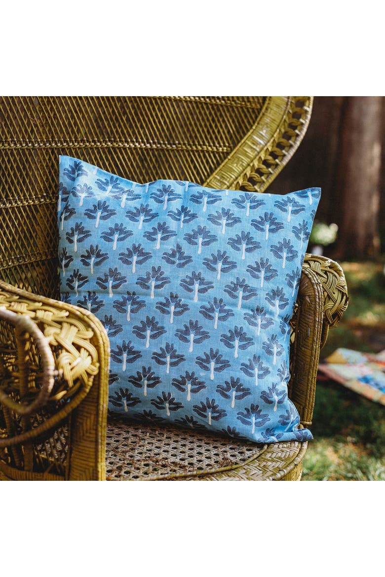 Zeenat Throw Pillow Cover, Alternate, color, Steel Blue