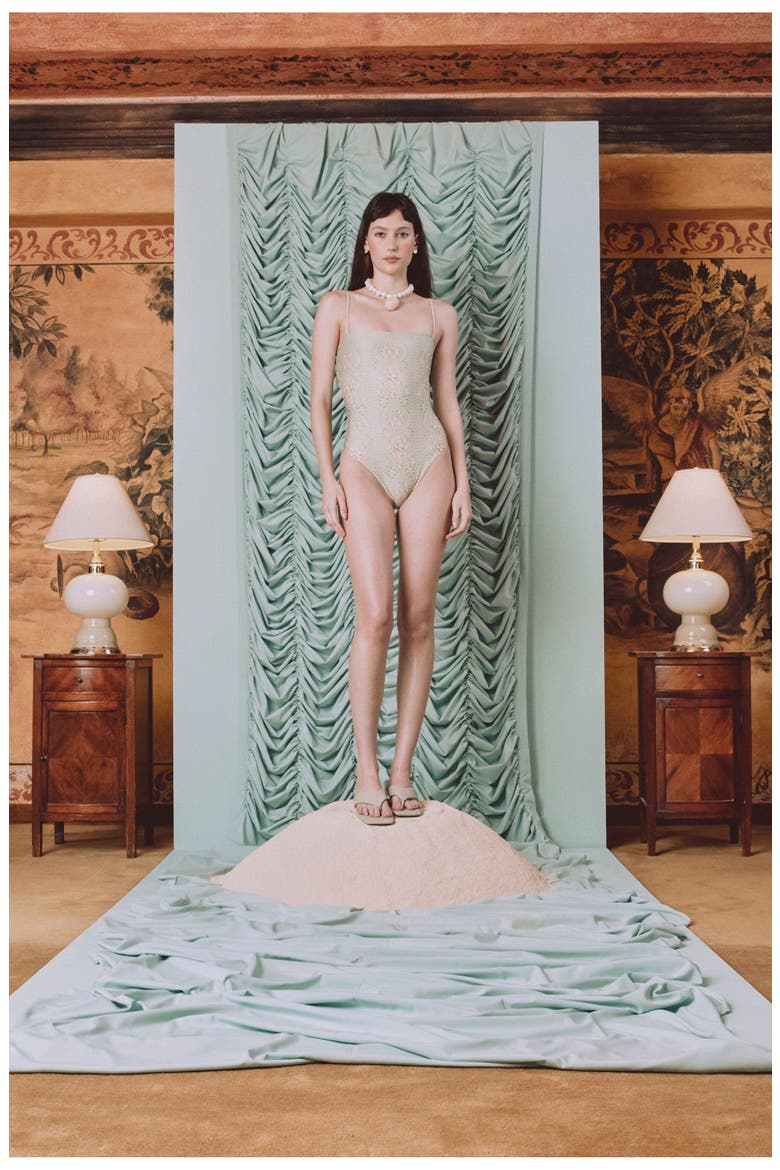 Durazno Playa One piece, Alternate, color, Green