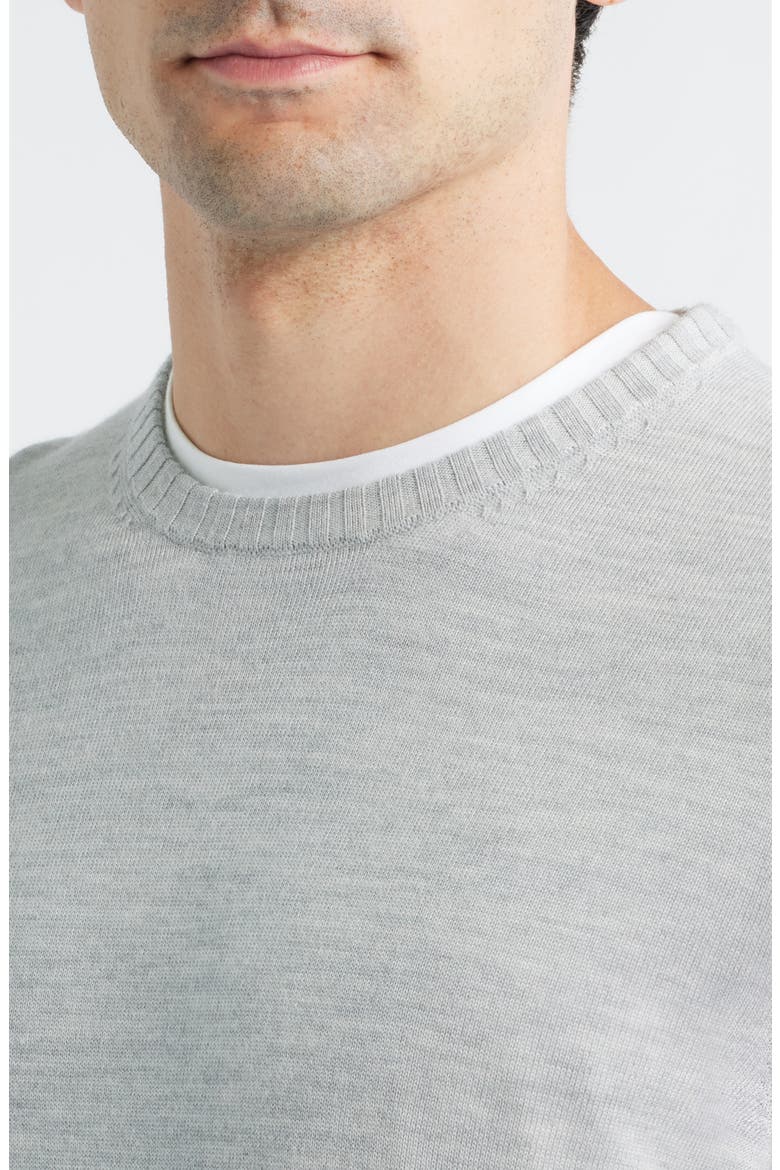 Ronald Merino Wool Sweater, Alternate, color, LIGHT GRAY