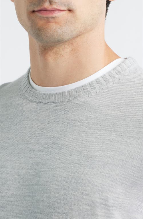 Johnnie-o Ronald Merino Wool Sweater In Gray