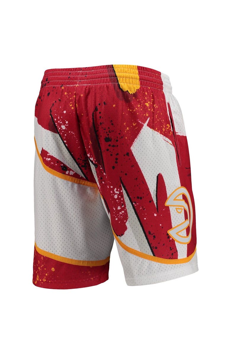 Mitchell & Ness Men's Mitchell & Ness White Atlanta Hawks Hardwood Classics 1986 Hyper Hoops Swingman Shorts, Alternate, color, White