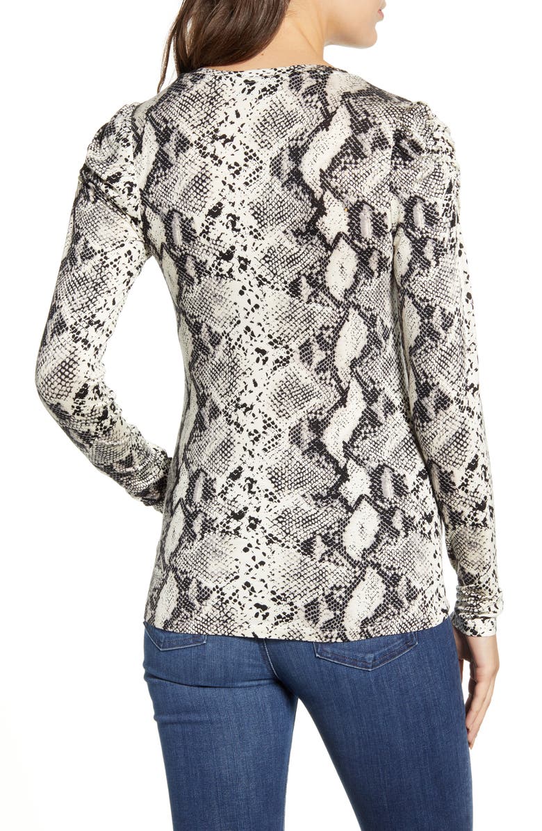 Bobeau Bishop Sleeve Top, Alternate, color,