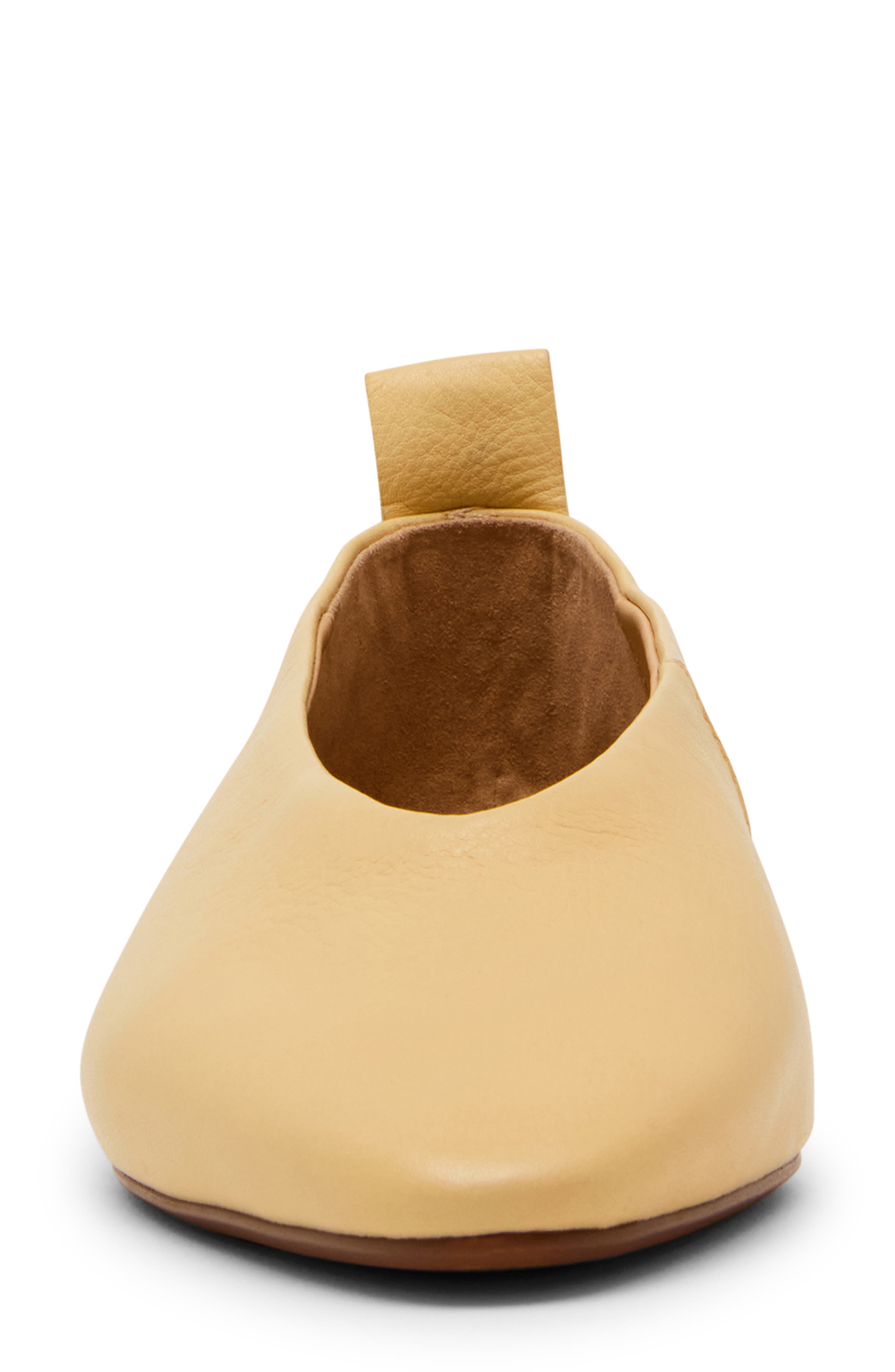 Swanky Pointed Toe Flat, Alternate, color, BUTTER LEATHER