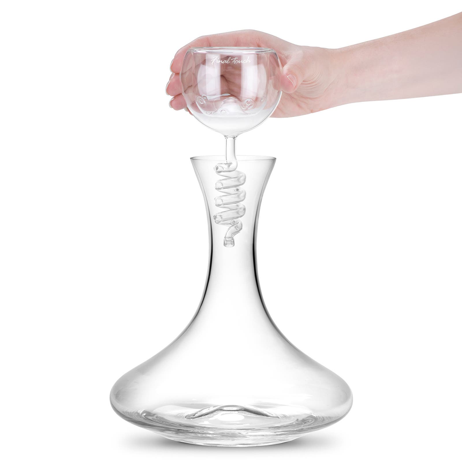Final Touch Twister Glass Aerator & Decanter - Thumbnail 4
