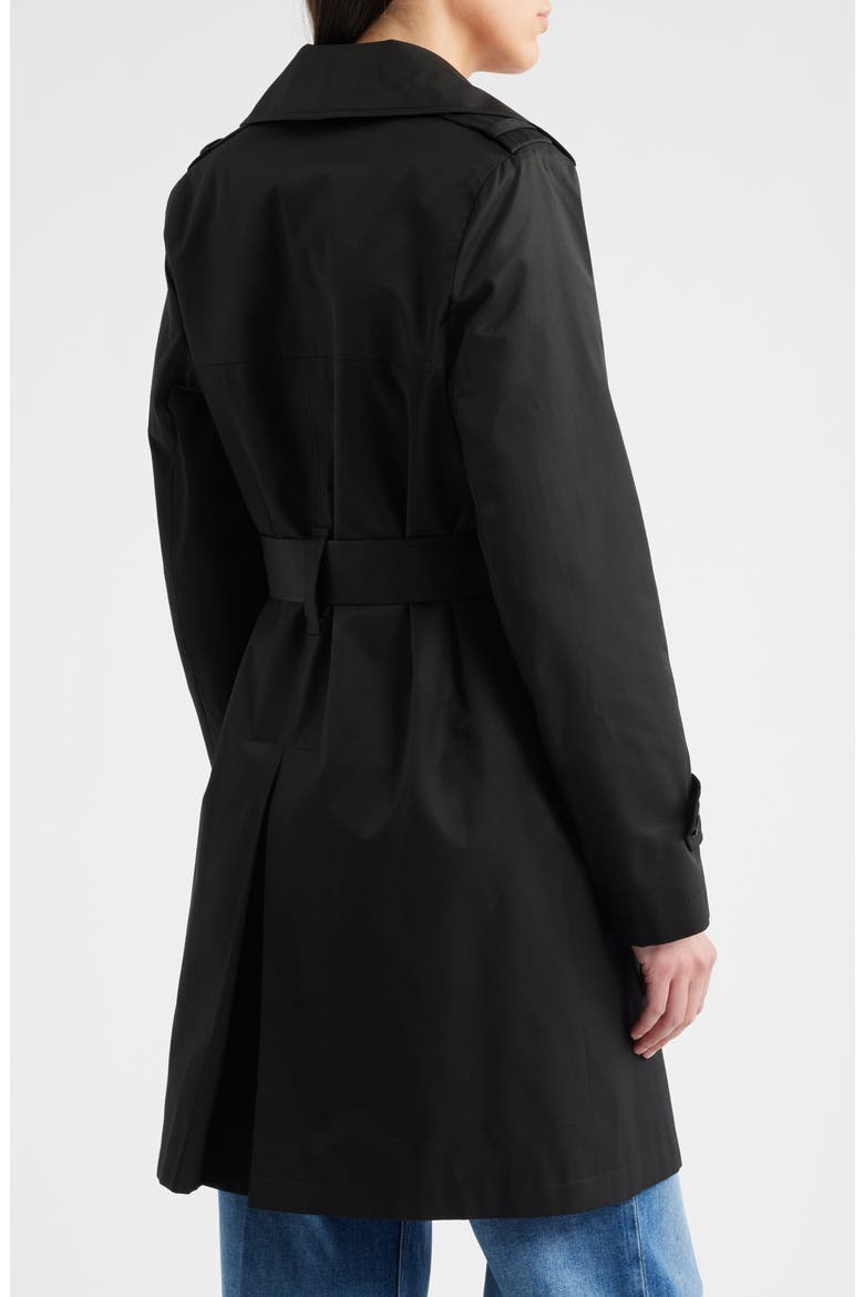 Single Breasted Trench Coat, Alternate, color, BLACK