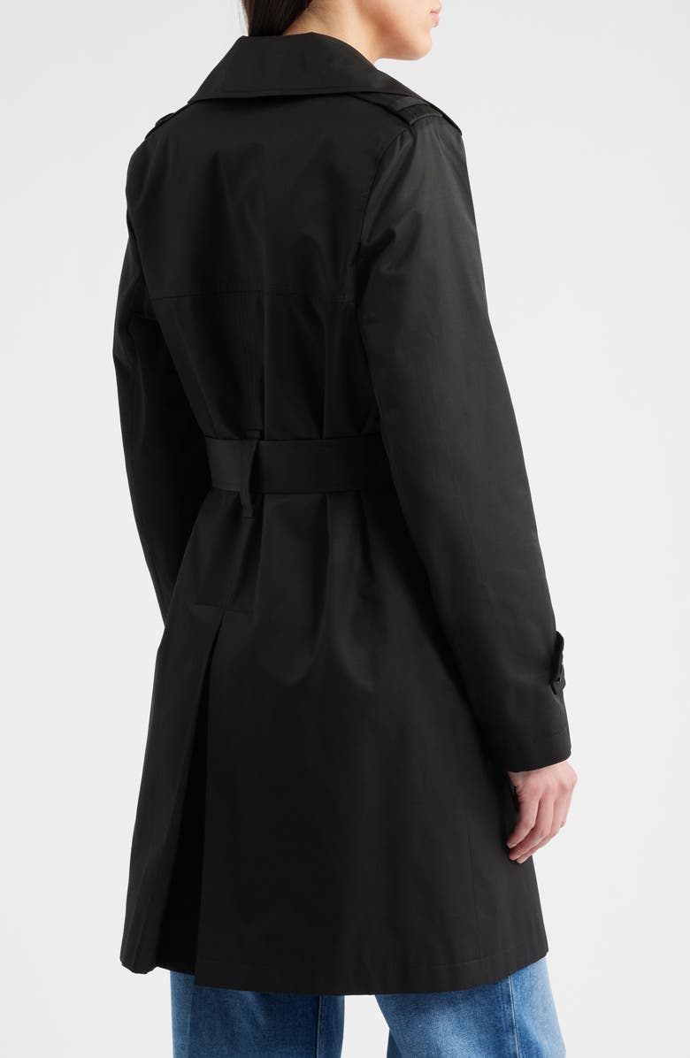 Sam Edelman Single Breasted Trench Coat, Alternate, color, Black