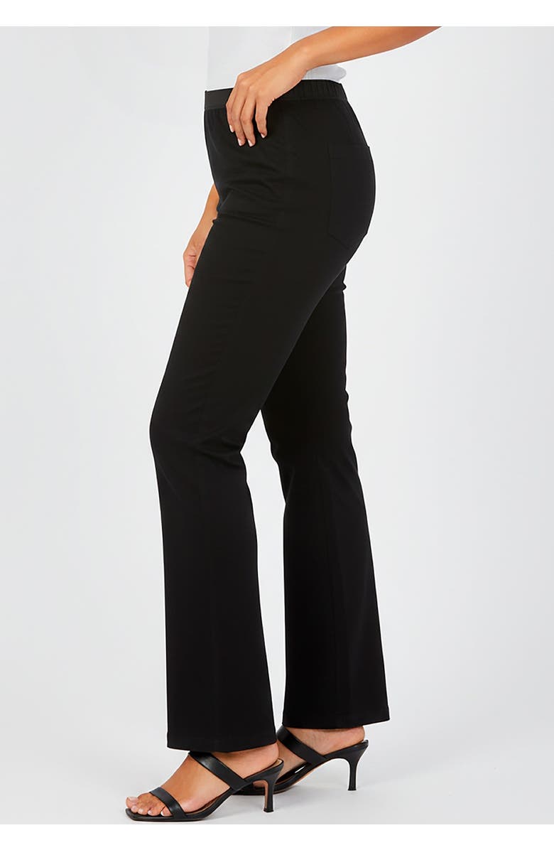 Jessica London Stretch Denim Flared Leg Jegging, Alternate, color, Black