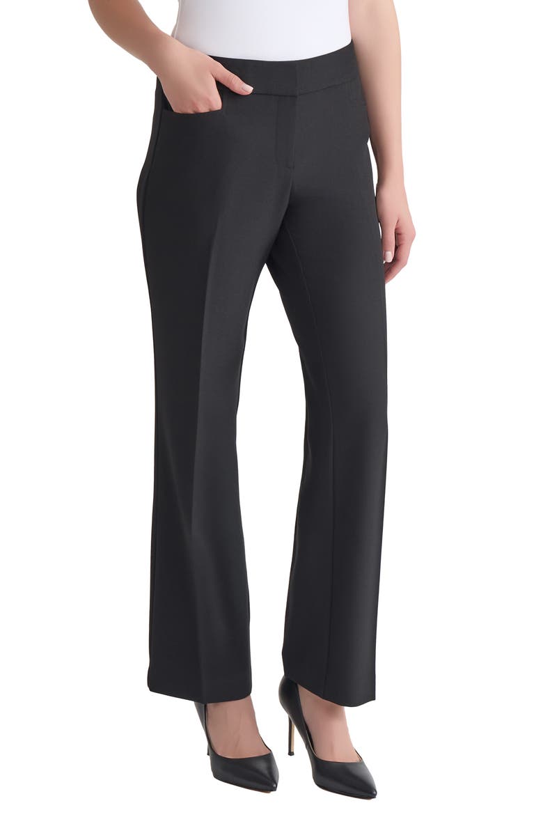 KASPER Stretch Straight Leg Pants, Alternate, color, Black